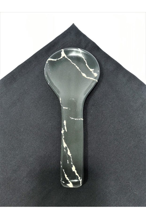 Matte Black Marble Pattern Dirty Spoon Holder