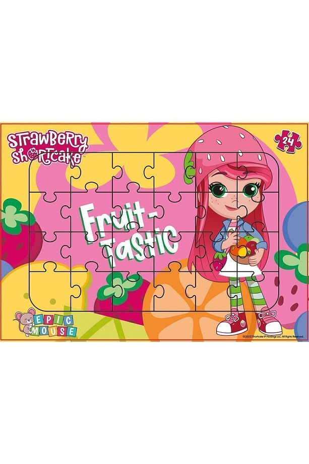 Çilek Kız Eğitici 2li Puzzle Seti - Yeni Başlayacaklara - 24 Parça Frame Puzzle/Yapboz - 3