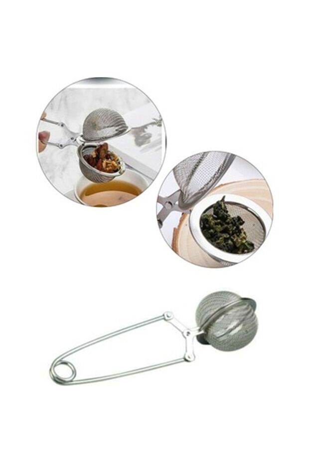 Practical Stainless Steel Flour Cocoa Powder Sugar Sieve and Herbal Tea Brewing Strainer Tea Strainer with Tongs