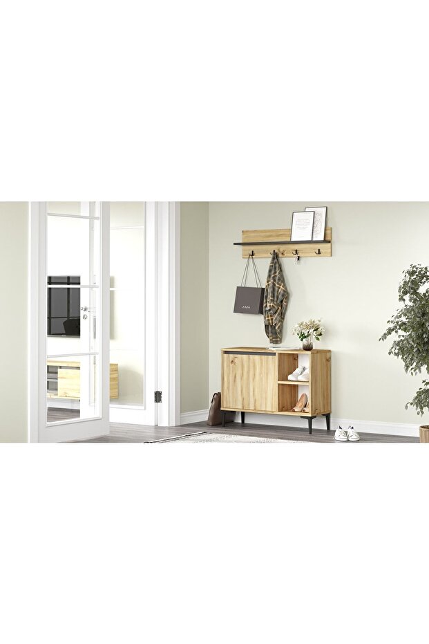 Aristo Ayakkabılık Portmanto Vestiyer Askılık Keçe-antrasit Ar11-ka - 4