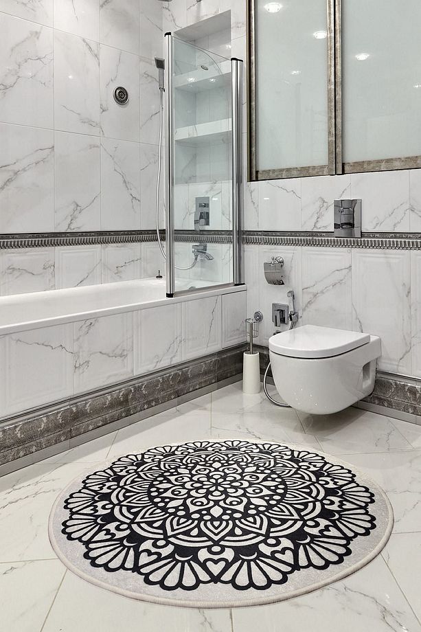 Kozzy 100x100 Cm Banyo Halısı, Paspas Djth - 1