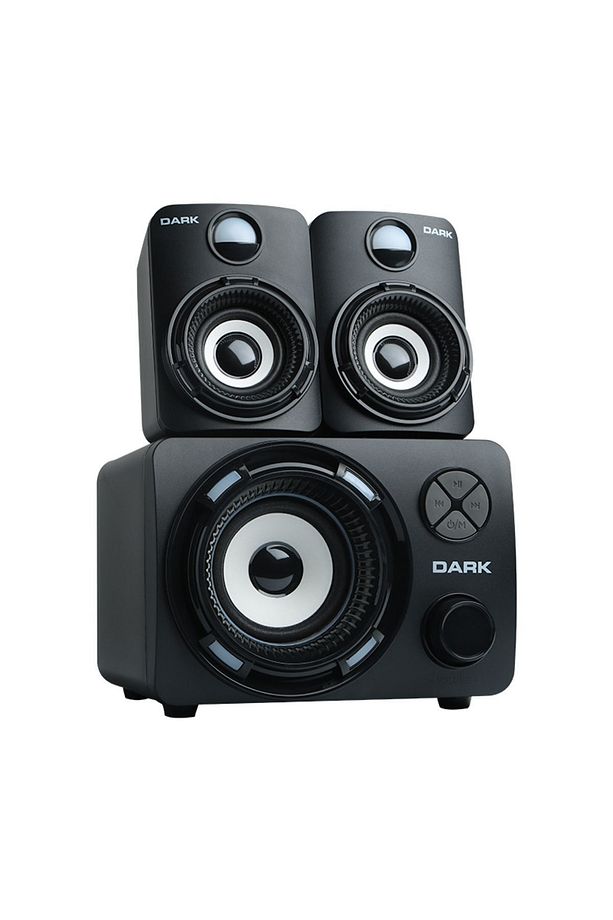 SP-214 11W RMS 7 Farklı Renk Titreşimli LED 2+1 Multimedia Speaker Hoparlör (DK-AC-SP214) - 5