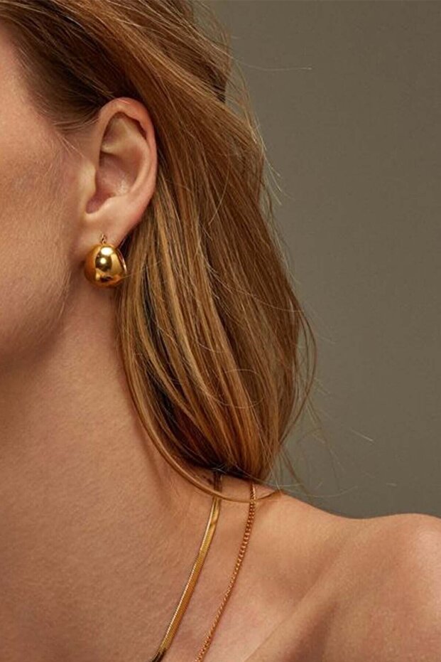 Medium Ball Küpe - 1