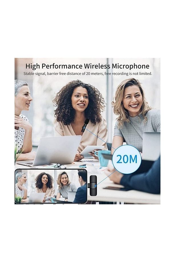 Type-c Girişli Telefon Uyumlu Wireless Youtube Facebook Tiktok Yayın Kablosuz Yaka Mikrofonu - 8