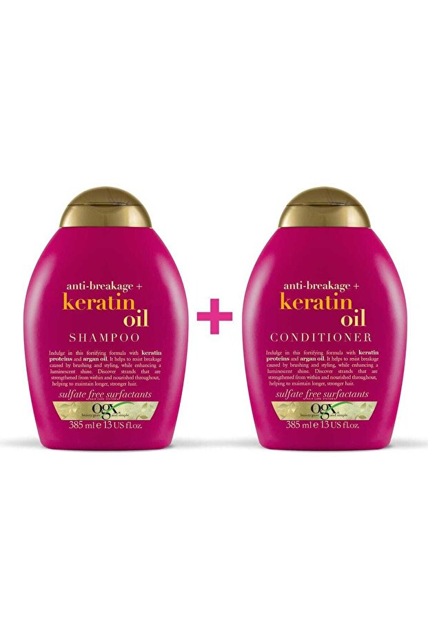 Keratin Oil Shampoo and Care Cream - Anti-Breakage 385 ml