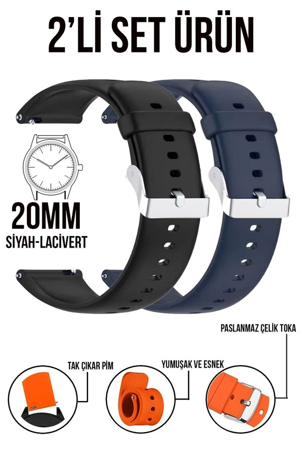 20mm Fossil-Welder-Casio-Seiko-Omega-Armani Watch Compatible Silicone Watch Band Strap A7220Mm