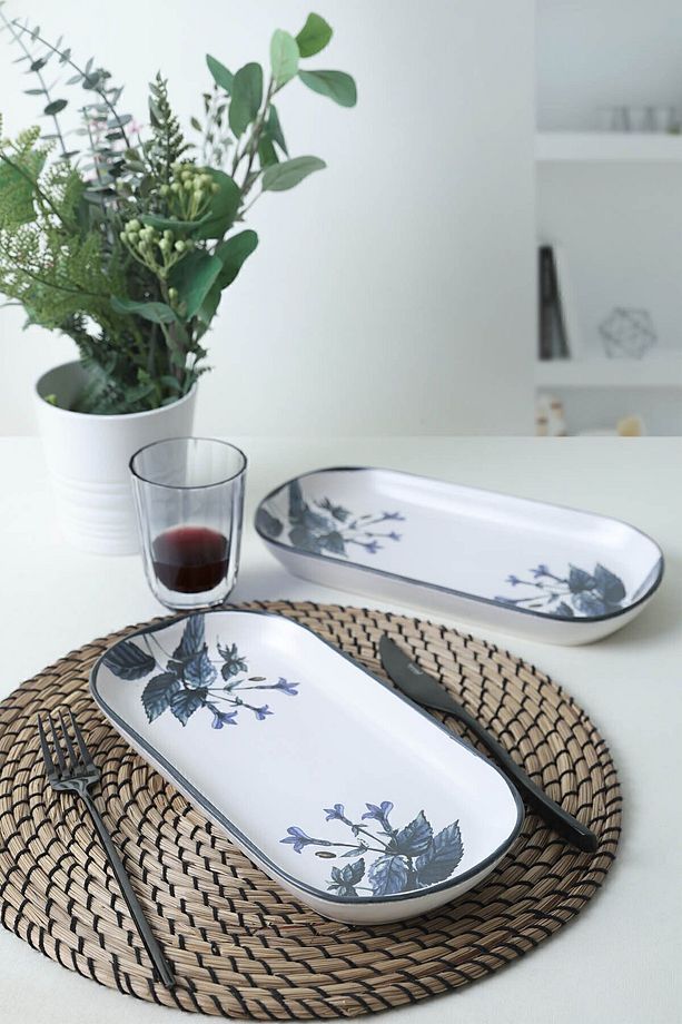 Çiçek Bahçesi Noyan Kayık Tabak 28 Cm 2 Adet 18943 - 2