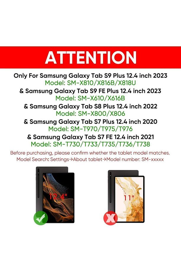Galaxy Tab S8+ plus (SM-X800/X806/X808) Uyumlu Magic Keyboard Touchpad RGB Işıklı Klavyeli Kılıf - 4