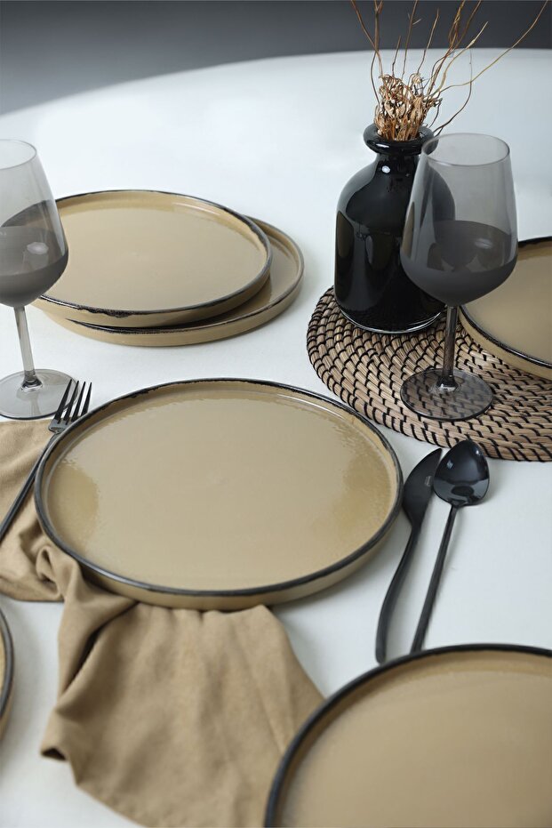 Vintage Style Stackable Servis Tabağı 27 Cm 6 Adet 21734 - 1