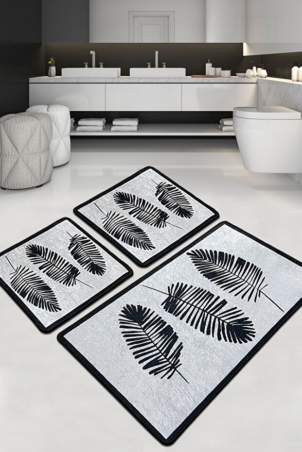 Hoja Bath Rug Set of 3