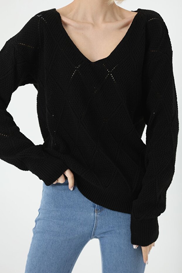 OVERSİZE AJURLU KAZAK - 6