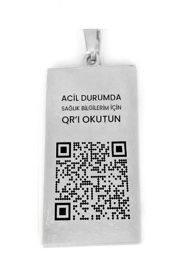 Tıbbi Kolye - Kişisel Kolye - Sağlık Bilgisi - Acil Bilgisi - QR Kolye - 1