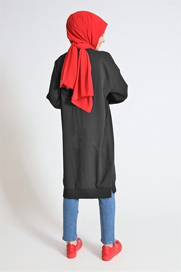 Nisaca تونيك طويل أساسي للحجاب بخيطين - 5