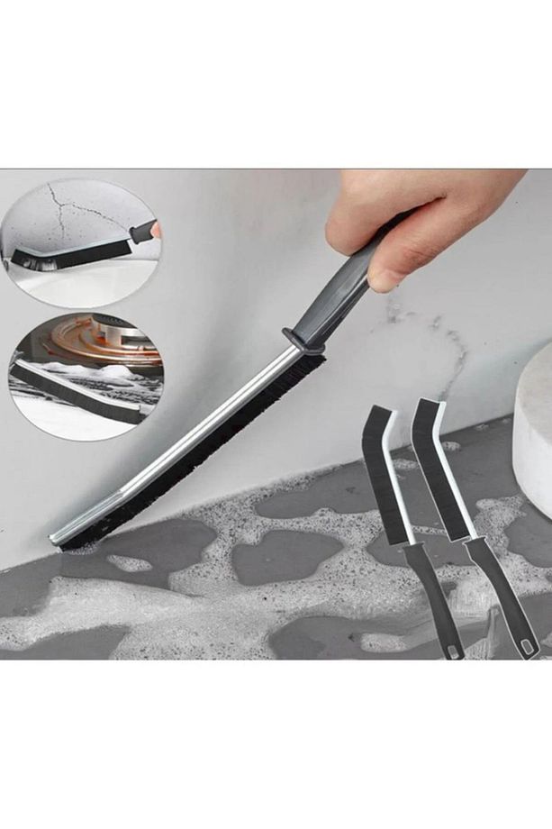 3 ADET Çok Amaçlı Multi İnce Temizlik Fırçası Derz Arası Banyo Mutfak Lavabo Detay Temizleme Fırçası - 5
