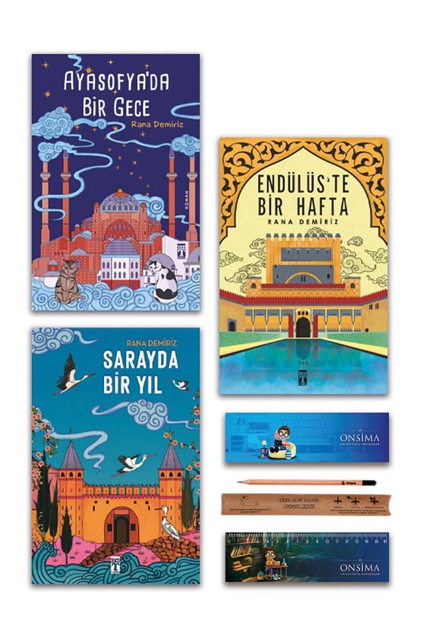 Ayasofya da Bir Gece - Sarayda Bir Yıl - Endülüs te Bir Hafta Set 3 Kitap - 1