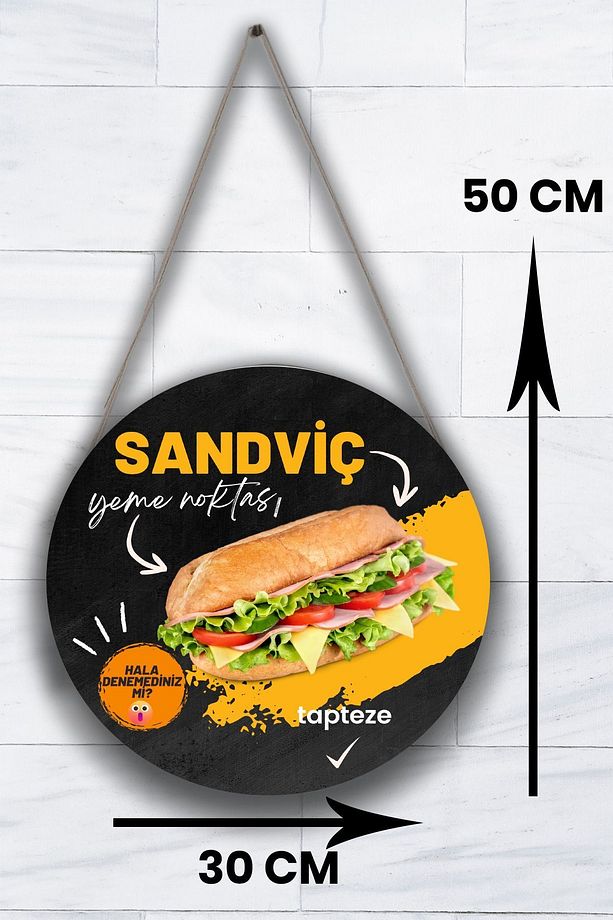 Sandviç Salonu Için Duvar, Kapı, Çift Taraflı Askılı Pano Karşılama Tabelası, Cafe Büfe Süs Dekor - 5