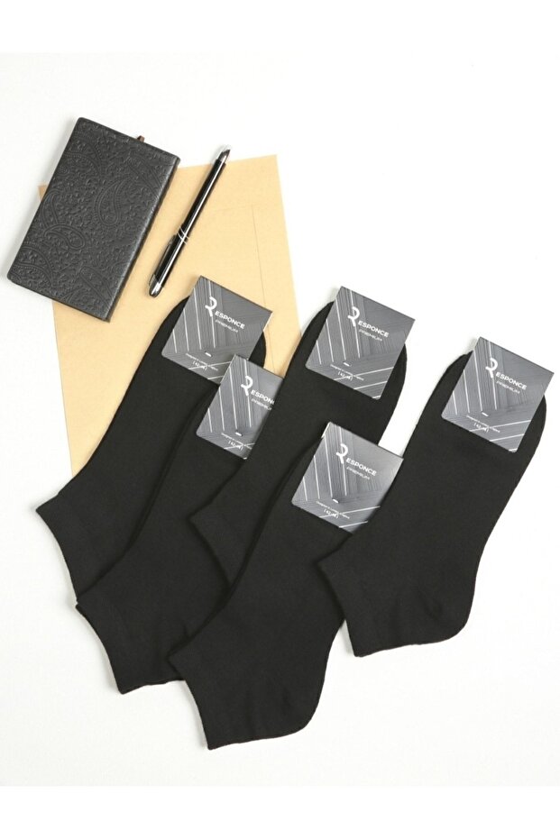 جوارب سوداء من القطن الممشط 10 أزواج - 3