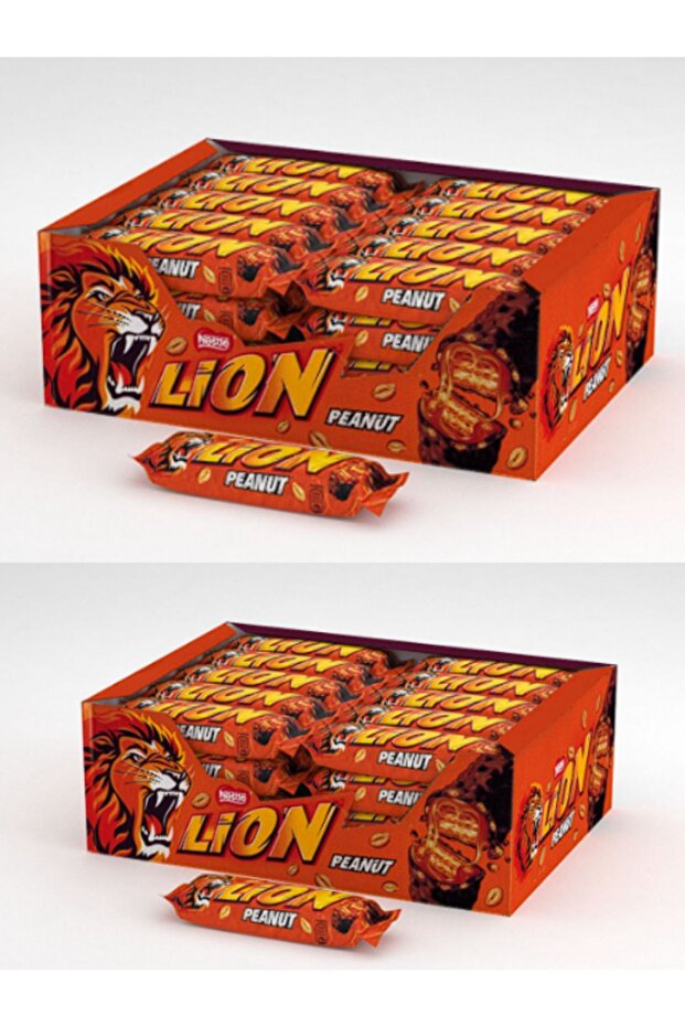 1 Paket 24 Adet Hediye Lion Çikolata Kaplı Fıstıklı Peanut Gofret 41 G ( 24 Adet ) - 1