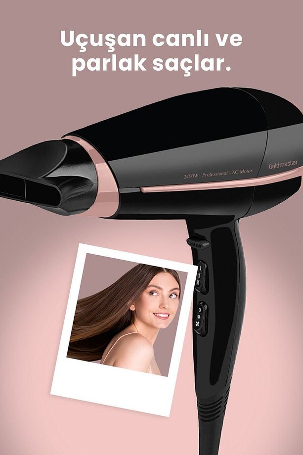 Proset Profesyonel Kuaför Fön Makinesi ve Keratin Seramik Plaka Düzleştirici Saç Şekillendirme Seti - 3
