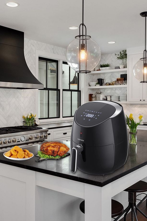 Luxfry 2000 Watt Yüksek Güç 6,4 Litre Geniş XXL Dokunmatik Airfryer Yağsız Sıcak Hava Fritözü - 5