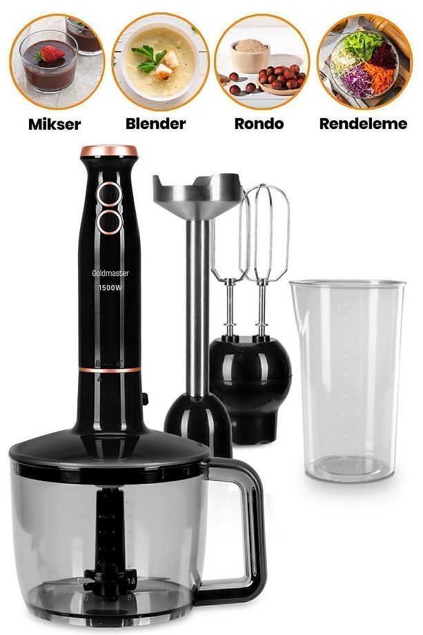 Avantajlı İkili Set XL Airfryer Hava Fritözü 1500 Watt 1.5 Litre 3in1 Multi Blender Set - 4
