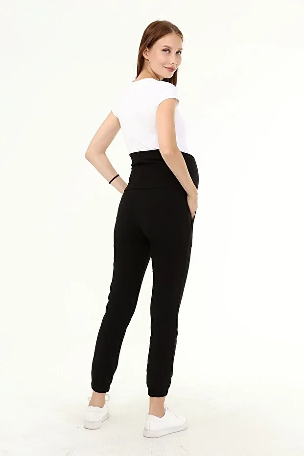 Myra8090 - Siyah Hamile Jogger Eşofman - 3