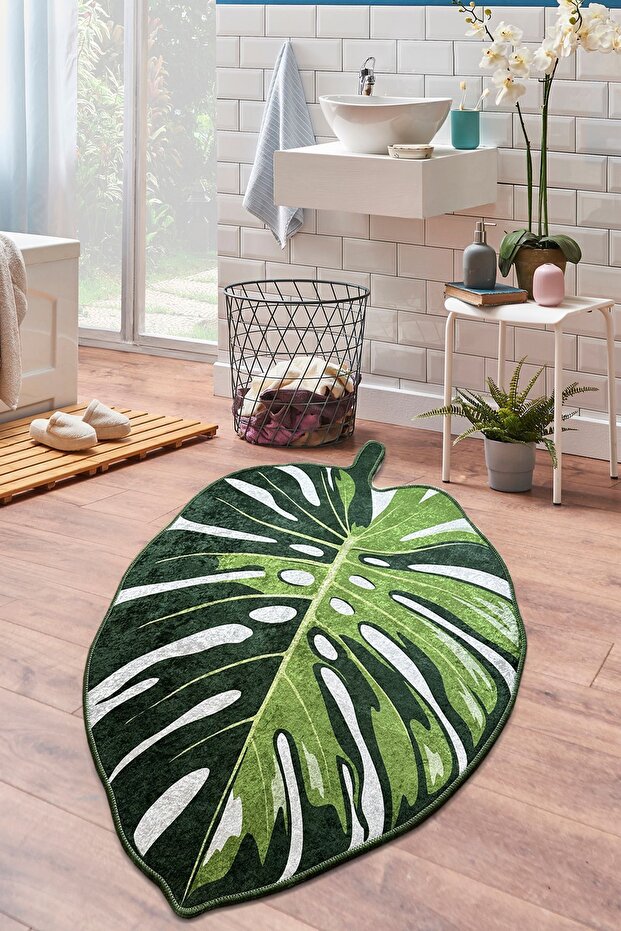 Lapel Green 80X120 cm Bathroom Rug