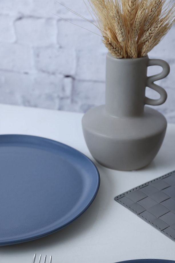 Mat Mavi Sardes Servis Tabağı 28 Cm 6 Adet 399 - 5