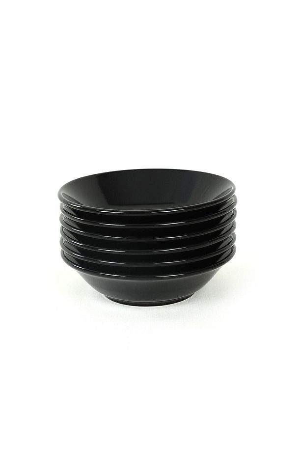 Siyah Hitit Yemek Tabağı 18 Cm 6 Adet 650 - 5