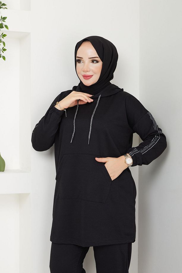 Oversize Model Tesettür Eşofman Takımı - 2