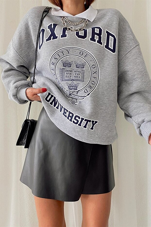 Téli fekete műbőr duplasoros szoknya - nyakkendővel, 41 cm - 3