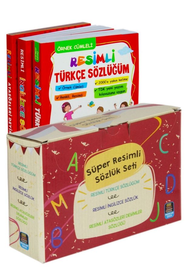 Resimli Türkçe Ingilizce Ve Atasözleri Deyimler Sözlükleri - 3 Kitap Set Tdk Uyumlu - 1