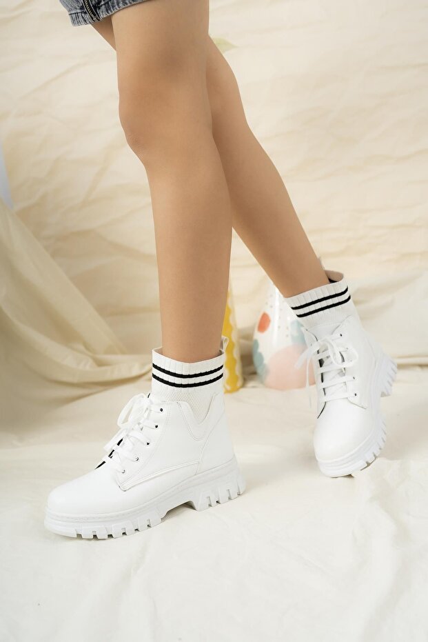 Damskie buty na grubej podeszwie z gwarancją na kwiecień - 5