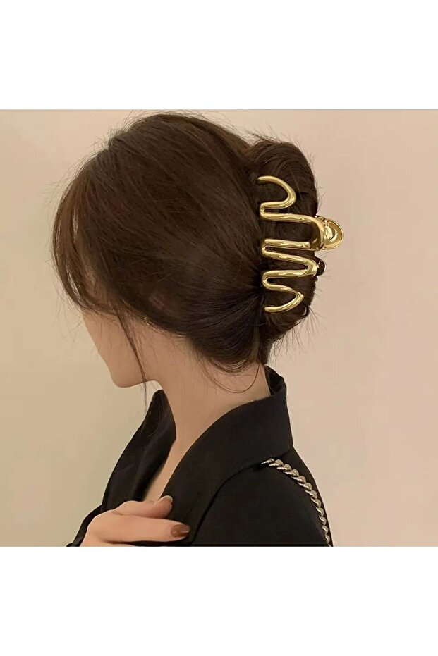 مشبك مزلاج معدني ذهبي كبير الحجم TK-555 Gift-099