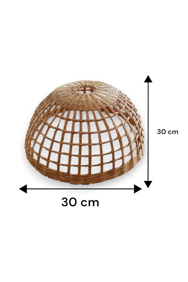 Hasır Avize 2 Adet 30 Cm Çapında( Örme Avize , Oturma Odası Avize , Mutfak Avize) - 3