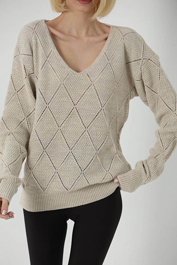 OVERSİZE AJURLU KAZAK - 6