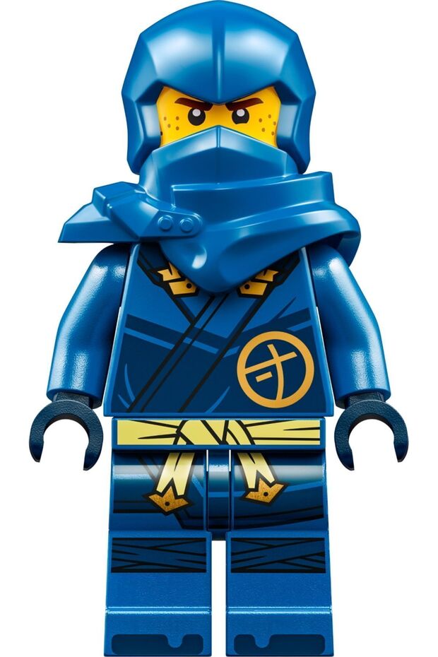 Ninjago Jay - شخصية صغيرة بغطاء للرأس من Dragons Rising