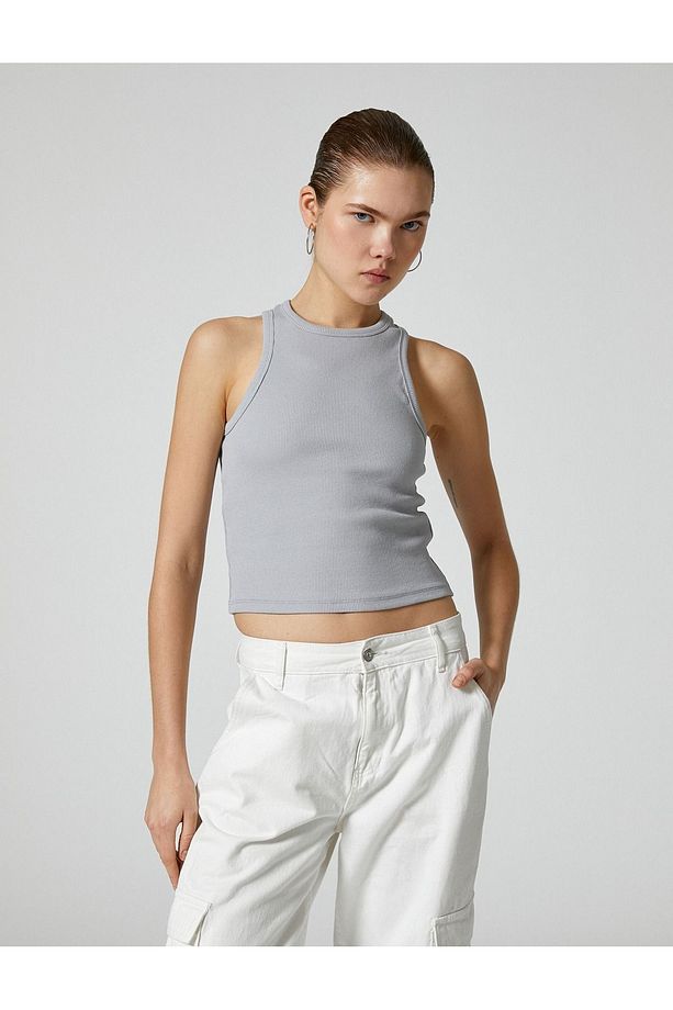Kadın Basic Halter Bluz - 3