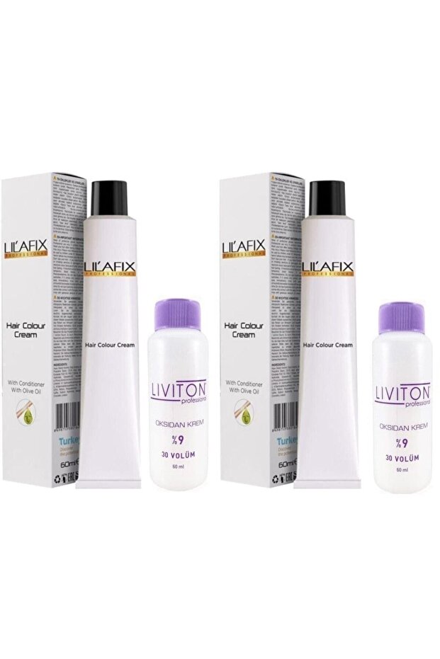 7/11 Yoğun Küllü Kumral Saç Boyası 60 Ml. ( 2 Adet ) Liviton 30 Volüm Oksidan 60 Ml. ( 2 Adet ) - 1