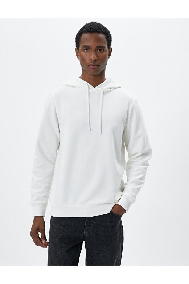 Erkek Basic Kapşonlu Sweat - 2