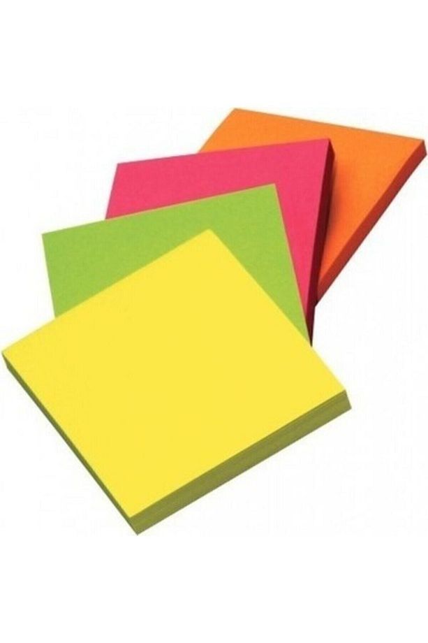 Postit Yapışkanlı Not Kağıdı 75x75 Mm 80 Yaprak 4 Adet - 1