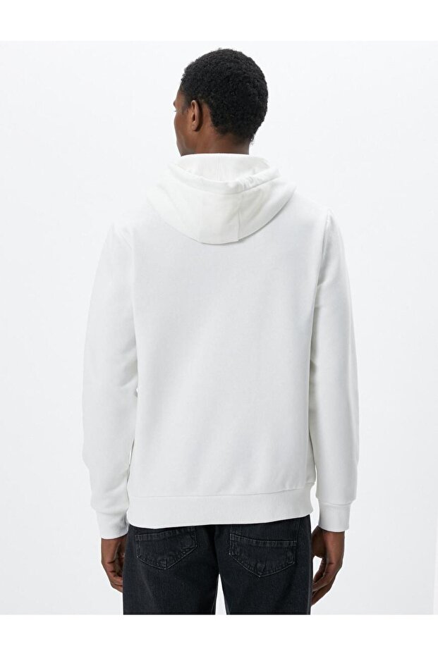 Erkek Basic Kapşonlu Sweat - 3