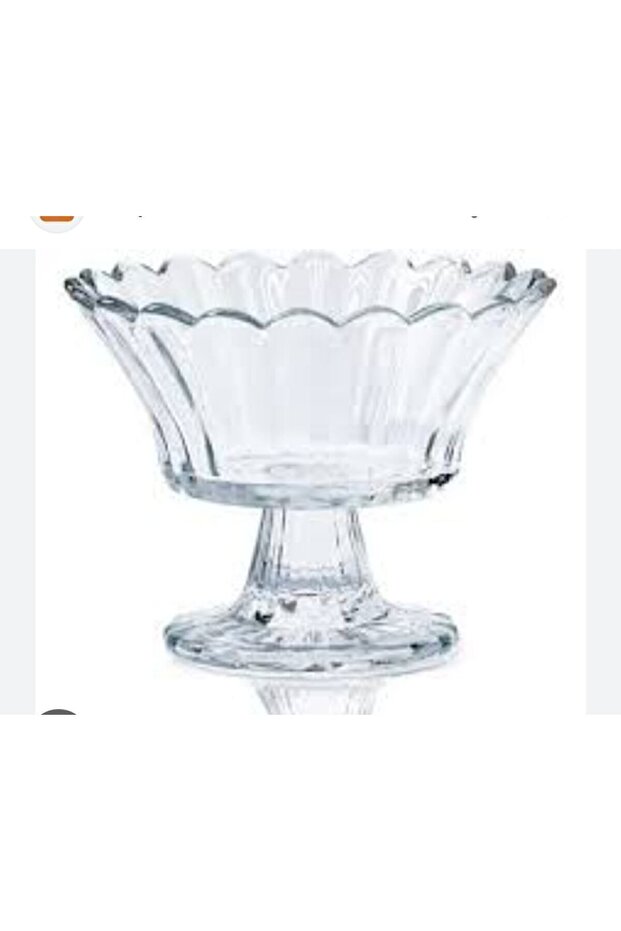 Home Decor Glassware Magnolia Footed 6-Piece Snack Bowl, Turkish Delight Bowl, Sugar Bowl, Jam Bowl