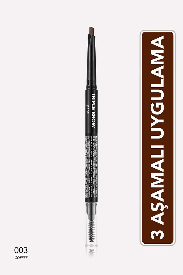 Triple Brow 3'ü 1 Arada Kremsi Dokulu Kaş Makyaj Kalemi - 1