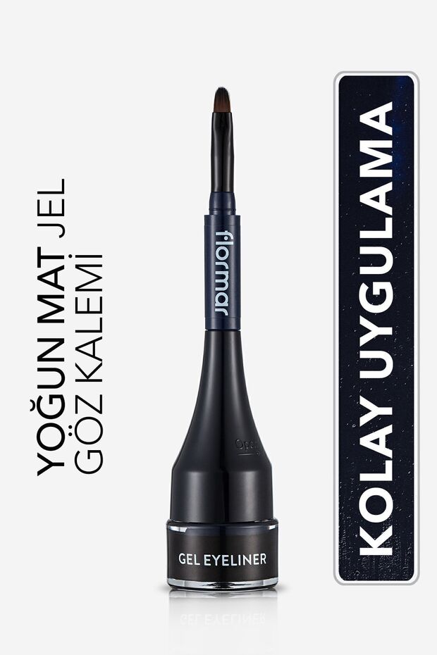Intense Pigmented Matte Gel Eyeline with Special Brush Head -gel Eyeliner-02 Oceanblue-8690604591886