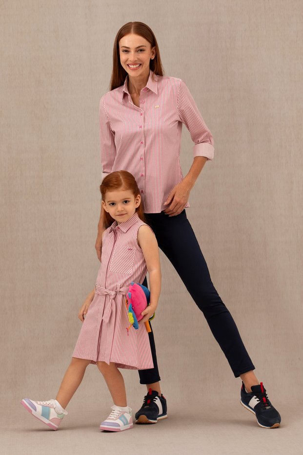 Women's Pink Long Sleeve Shirt 50266204-Vr041