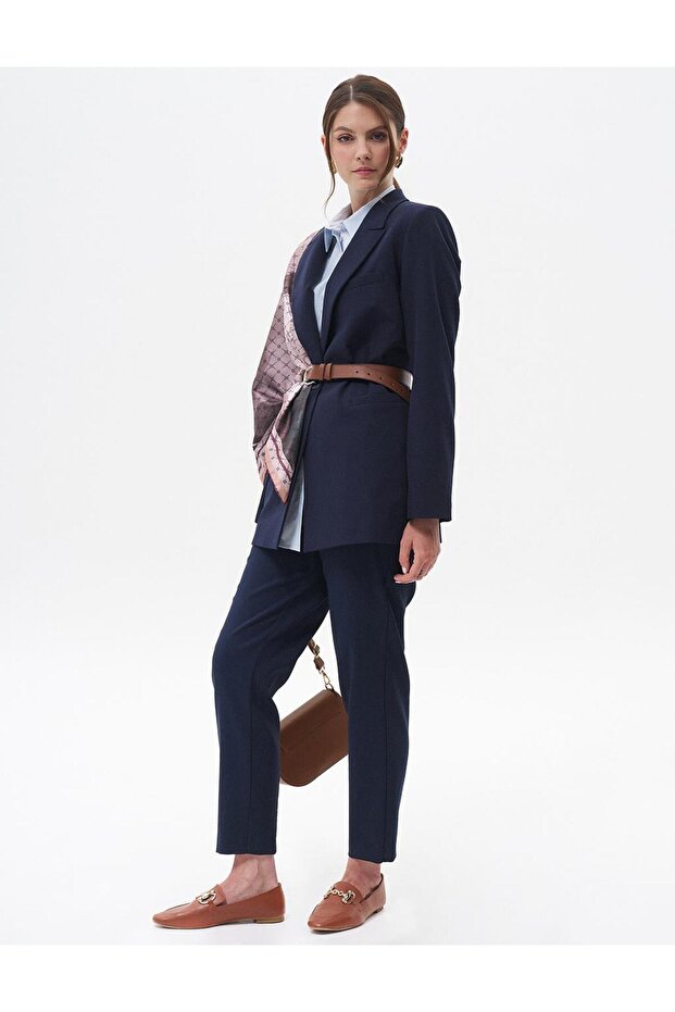 Fleto Cepli Basic Ceket Lacivert - 2