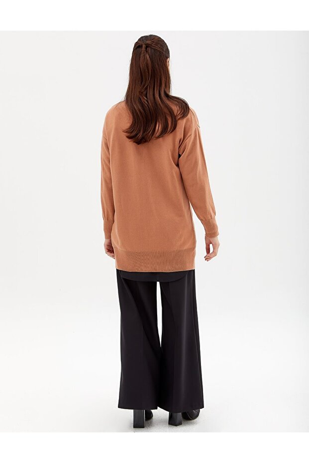 Basic Triko Hırka Somon - 3