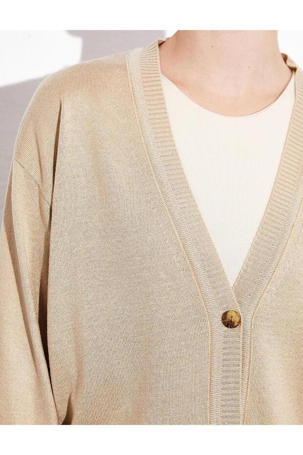 Basic Triko Hırka Taş - 6