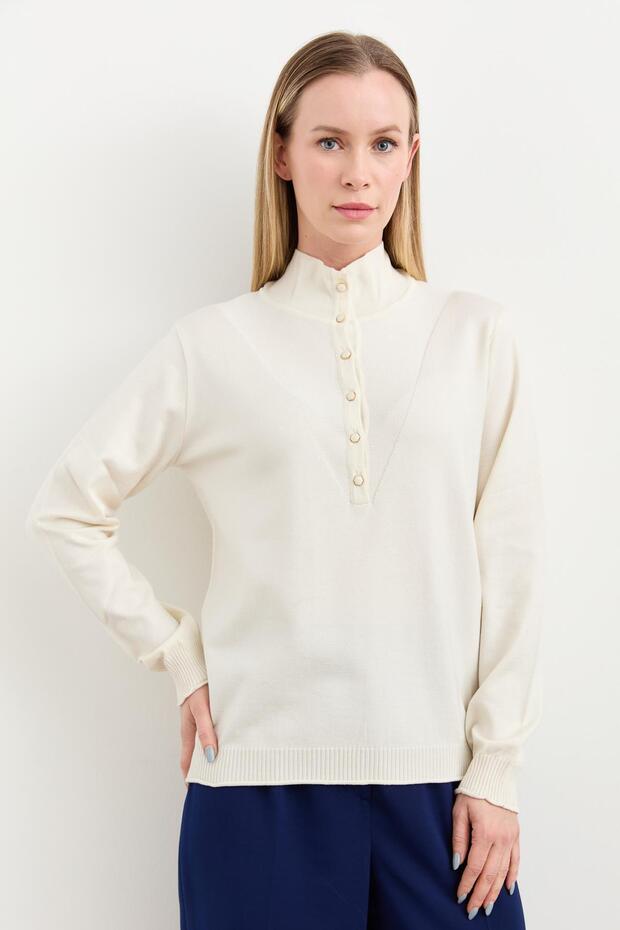 Yarım Balıkçı Bluz Kemik - 4